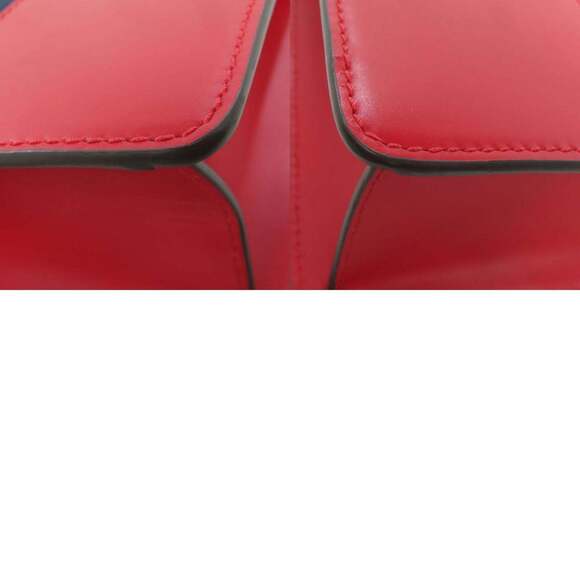 GUCCI Authentic Red Leather Sylvie Shoulder Bag - Picture 10 of 11